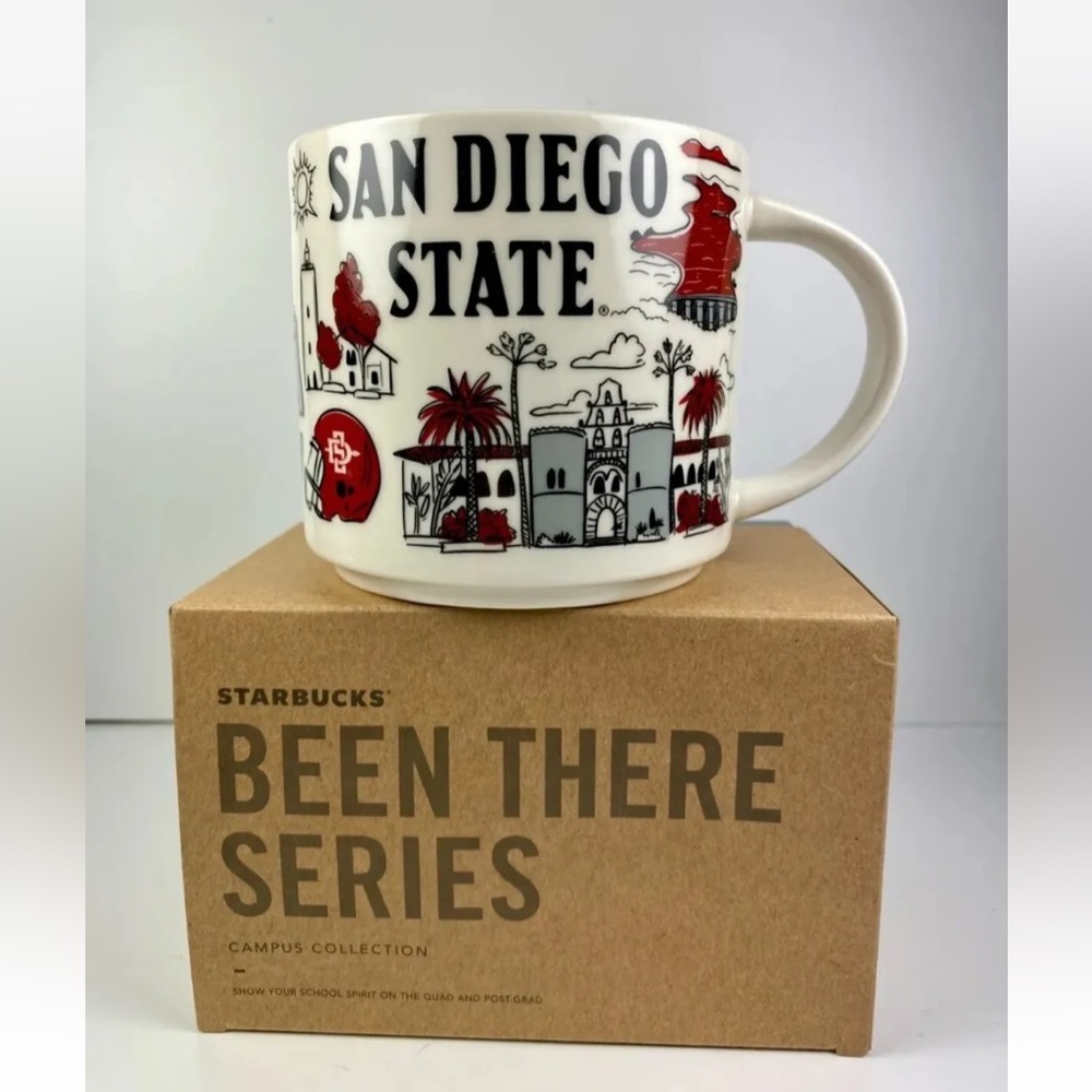 Starbucks Campus Collection "Been There Series" SAN DIEGO STATE SDSU Mug 14 oz